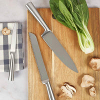 Set coltelli e tagliere in legno di acacia