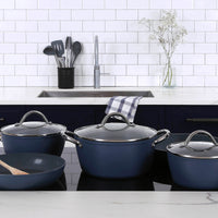 Set di pentole da 5 pezzi - blu egeo