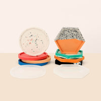 Set di stampi per sottobicchieri esagonali e rotondi 