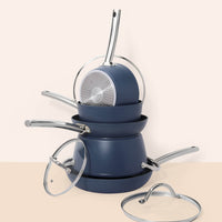Set di pentole da 5 pezzi - blu egeo